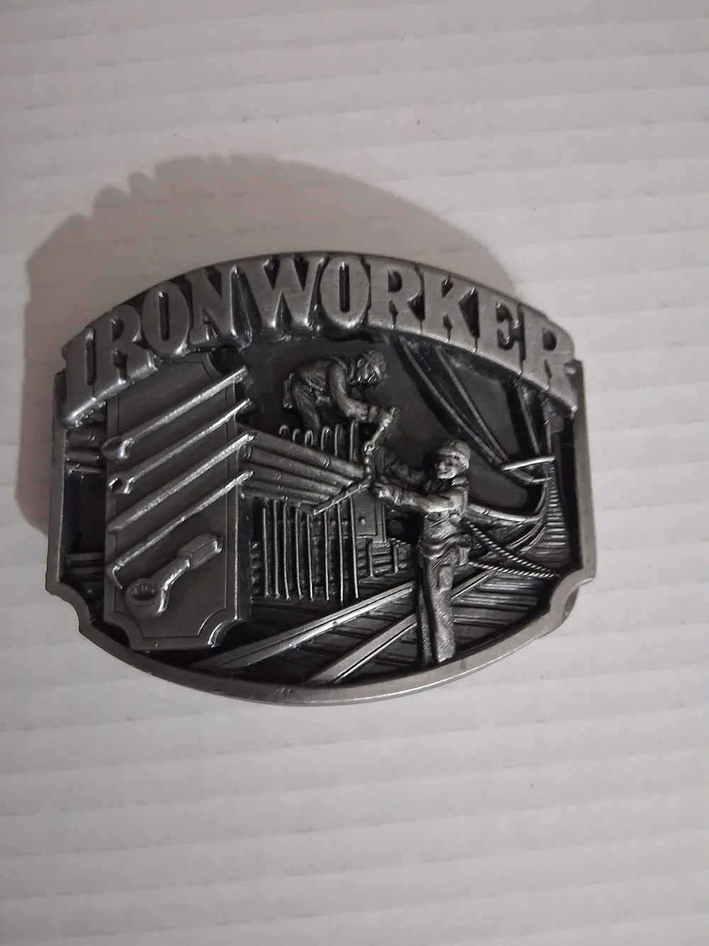 VTG 1990 Siskiyou Belt Buckle Co Iron Workers Union USA Made